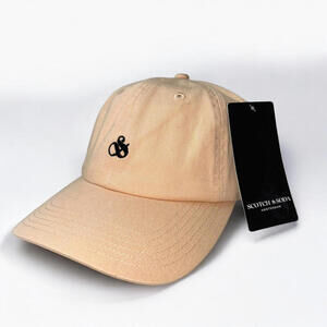 Scotch & Soda Adult Embroidered Logo Tuck Strap Baseball Cap Almond - MRSP$80
